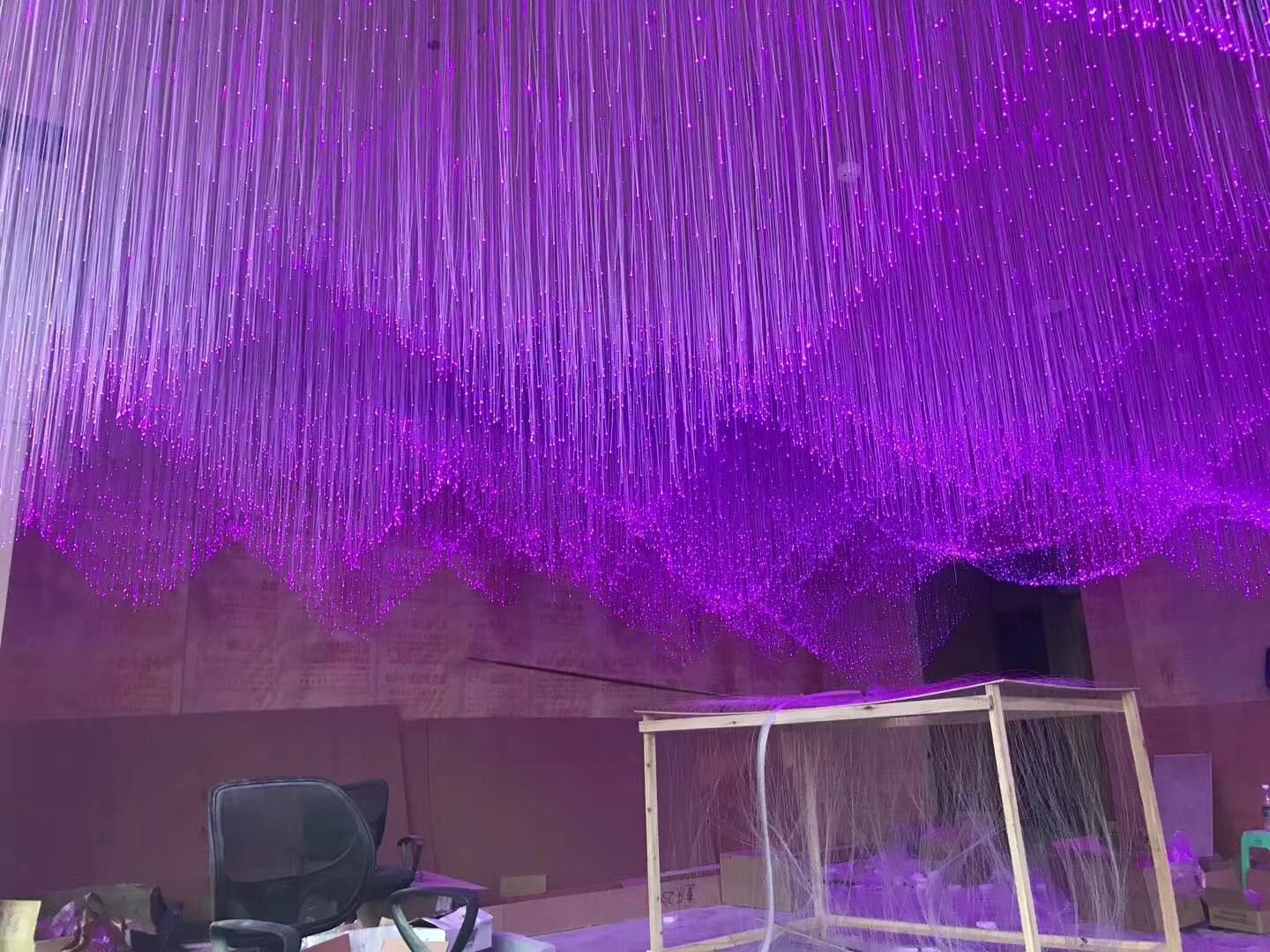 定制网红光纤灯餐厅星空走廊led光纤吊灯酒店酒吧满天星纤维灯