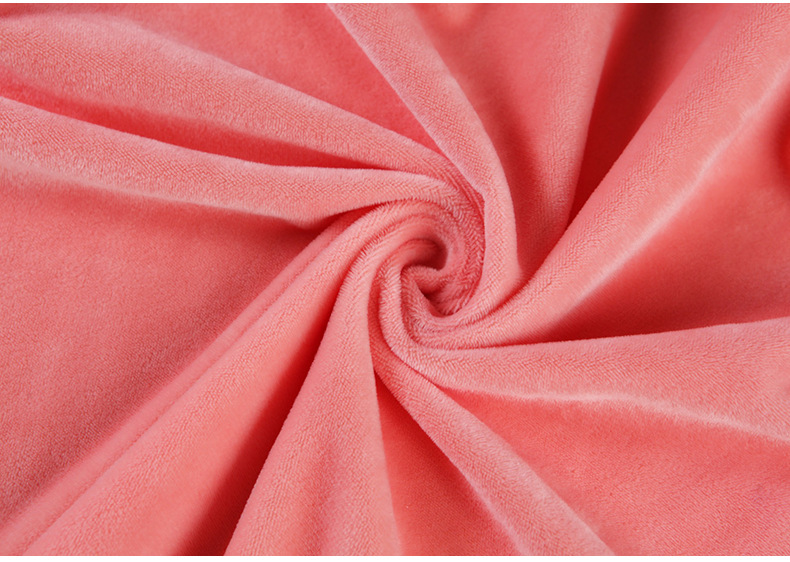 粉色水晶绒水晶超柔毛绒玩具布料双面弹力氨纶不倒绒超柔