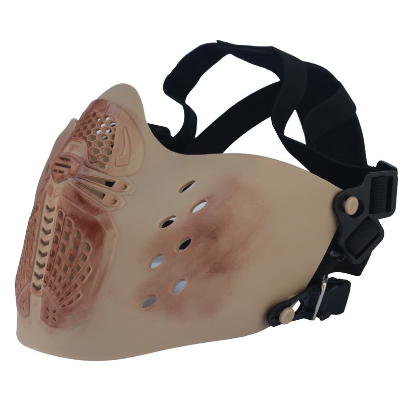 m07军迷装备户外防身用品 半脸面罩迷彩户外野战防护面具