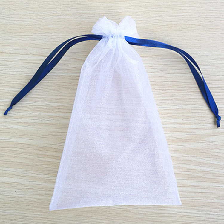 厂家定做指甲油香水纱布包装袋面膜香皂足疗药贴透明雪纱束口袋