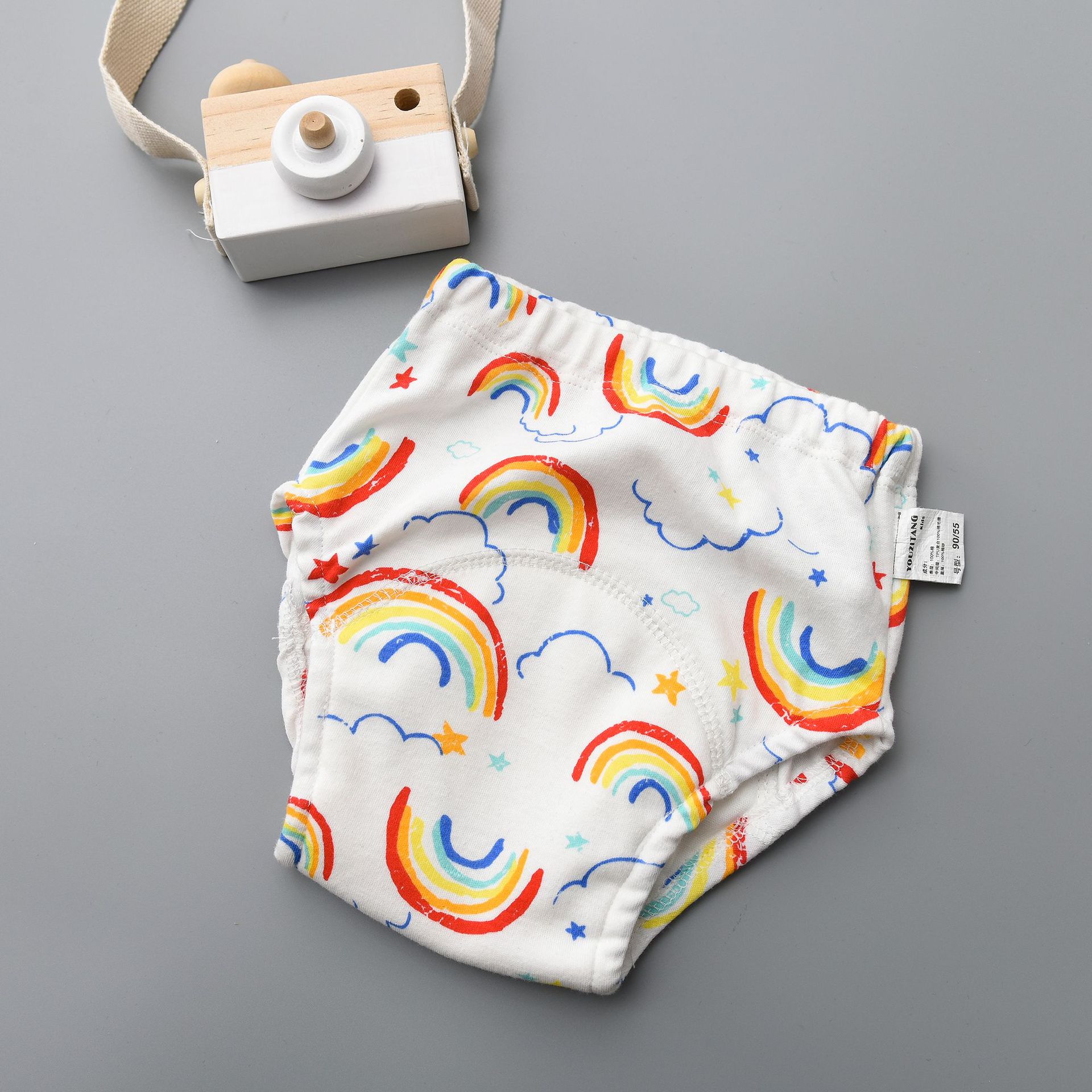 2019新款婴幼儿训练裤宝宝学步裤六层纱布隔尿透气吸水训练尿布裤