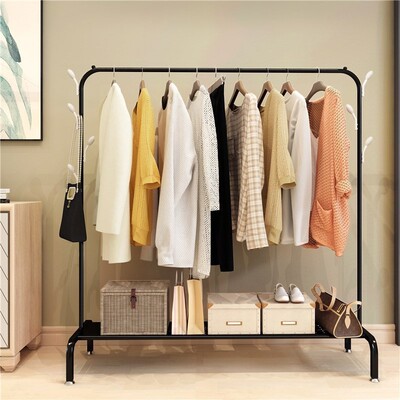 店里衣撑简易式横向单杆加粗好看悬挂挂落地衣架加重加大房门店铺