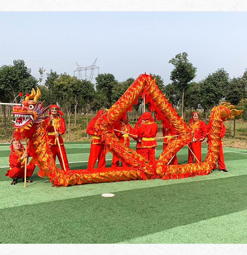 舞龙烫金龙国标龙舞龙道具比赛国标龙灯龙用品牛津布烫金龙国标龙