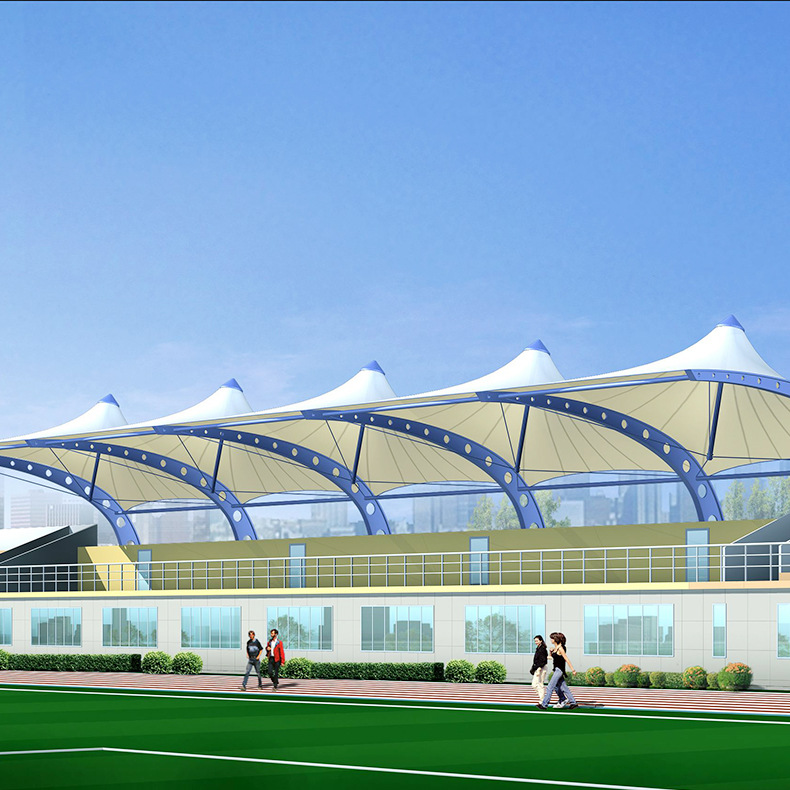 厂家销售定制大跨度运动场遮阳棚 张拉膜体育看台 结构体育看台