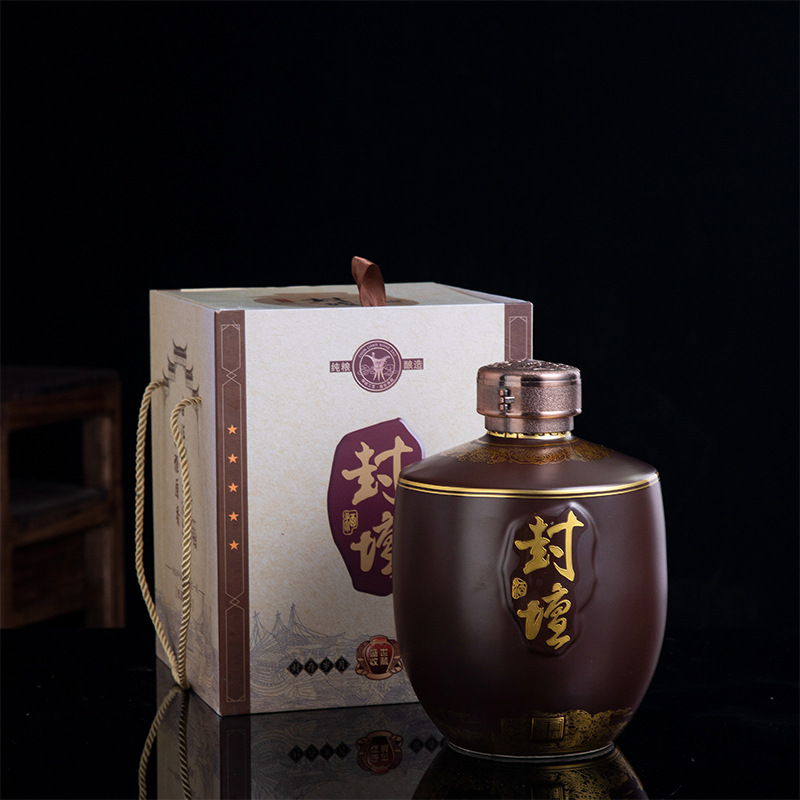 酒坛子景德镇陶瓷家用密封窖藏3/5斤装送礼带礼盒空酒瓶酒壶装酒