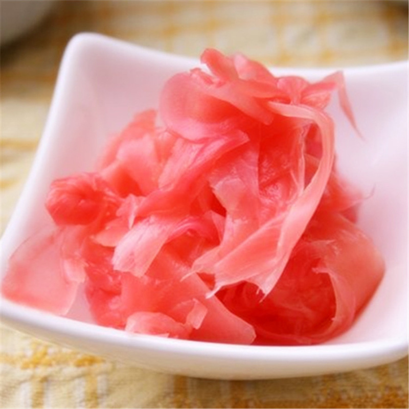 寿司原色姜片 萝卜红姜片 粉红姜片 工厂直销 1.5kg*10袋/箱