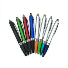 工厂现货批发彩色促销广告笔原子笔定制LOGO多功能触控旋转圆珠笔