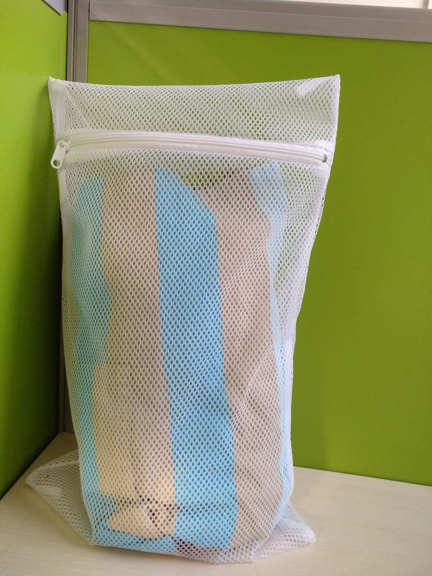 加宽粗网洗衣袋 定制款拉链打码洗衣袋白色拉链护洗袋