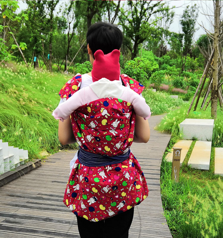 四川贵州云南传统背带老式灯芯绒背巾四季款后背前抱带娃