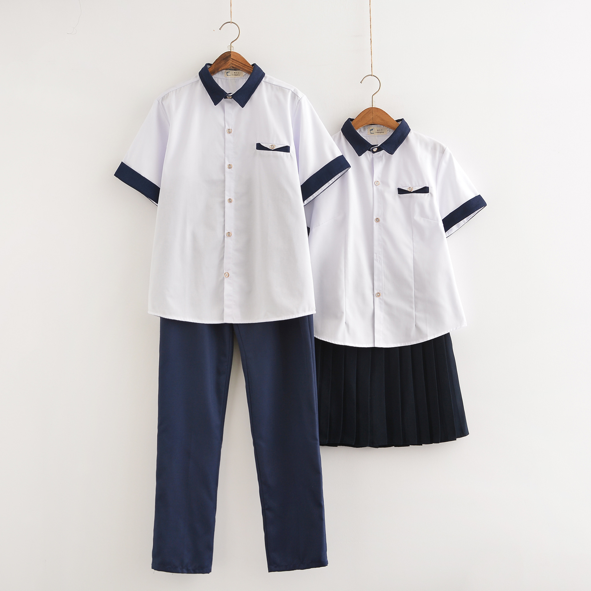 正统校服制服中学学生校服套装运动学院风情侣款毕业照班服