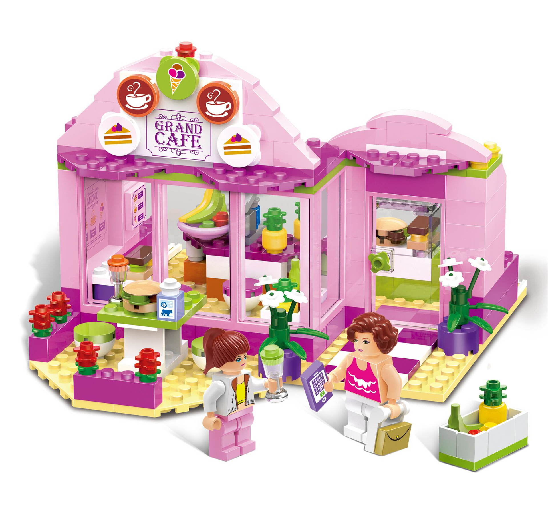 世标积木拼插启蒙玩具3-6周岁女孩10果汁7益智9儿童8生日礼物12