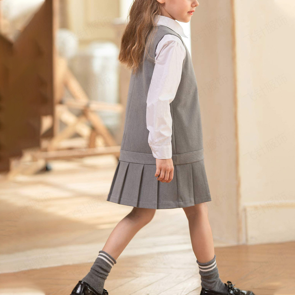 海外仓代发欧美西装校服套装亲子装男女童装小学生班服春夏季幼