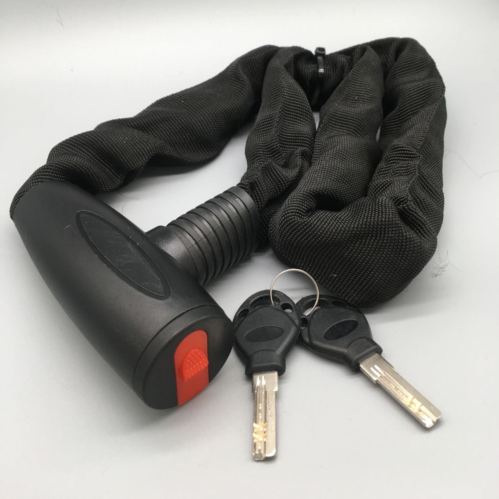 厂家直销公路自行车锁折叠车防盗钢缆锁山地车链条锁 摩托车锁