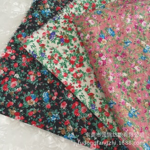 夏季新款小清新印花棉布印樱桃 日韩粉红印花裙子面料-阿里巴巴