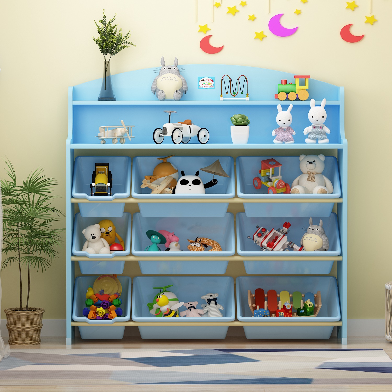 森艺儿童玩具收纳架整理收纳柜幼儿园收纳玩具架厂家直销一件代发