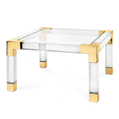 个性茶几 创意 简约亚克力客厅茶桌 设计师方形透明玻璃茶台茶几