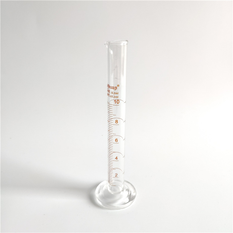 10ml高硼硅玻璃量筒刻度清晰加厚玻璃量器玻璃器皿 10ml玻璃量筒