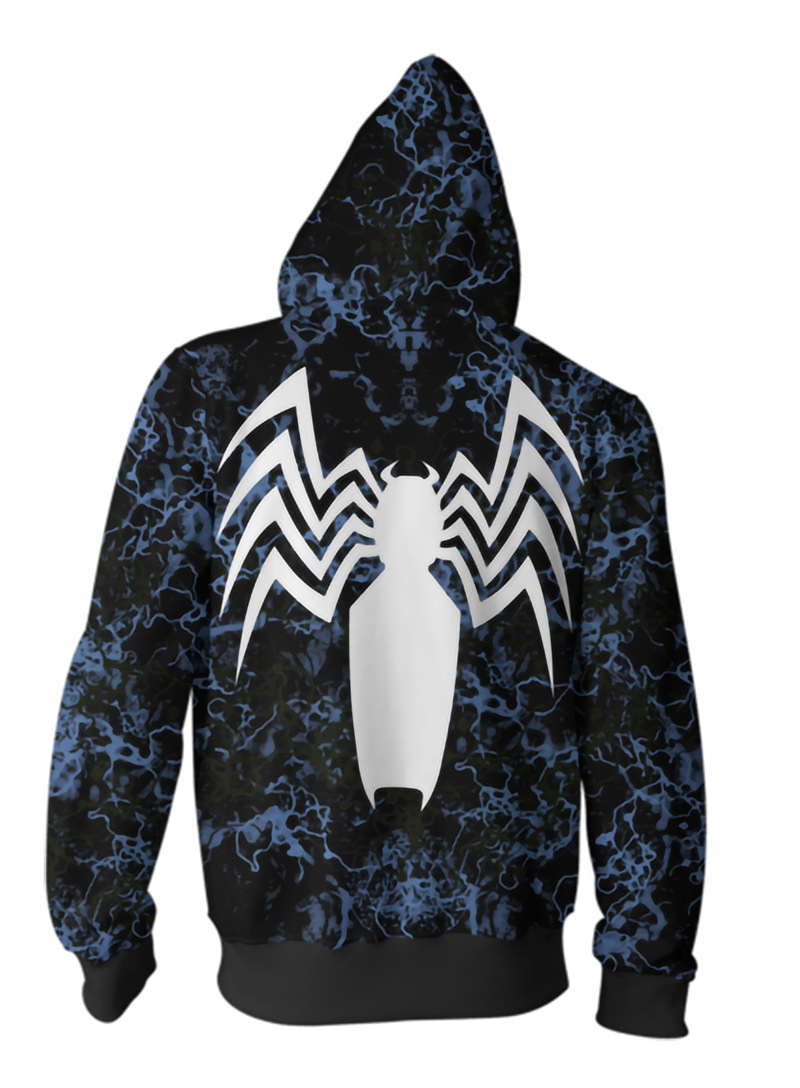 毒液3d卫衣 休闲3d数码印花卫衣 拉链连帽衫开衫卫衣定制