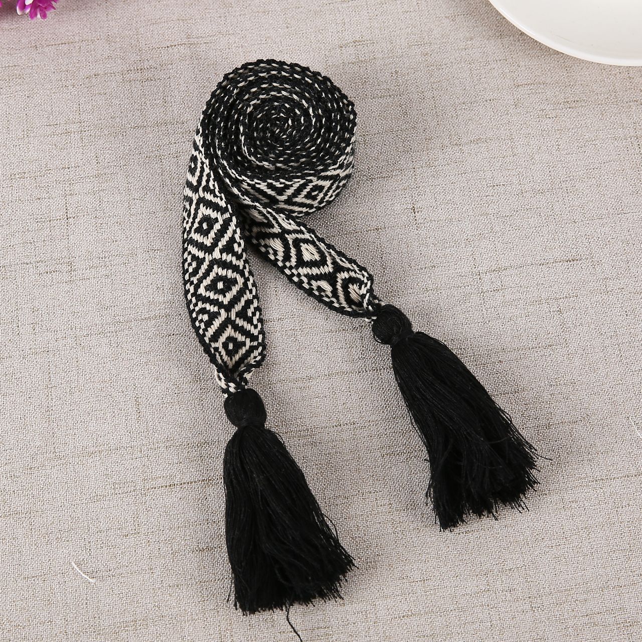 双头长流苏腰带窗帘绑带吊穗流苏装饰吊穗窗幔头花边穗桌旗定制