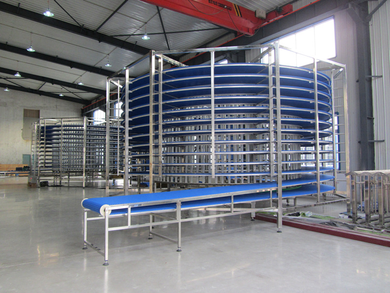 包子面食双螺旋速冻机df1000kgh冻结量海鲜肉类