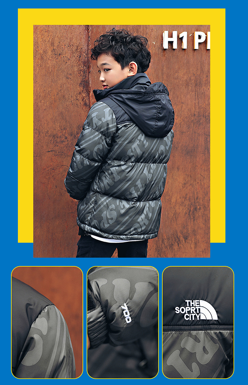 厂家直销男童棉服衣欧美潮流童装外套中大童棉袄男童棉服2020新款