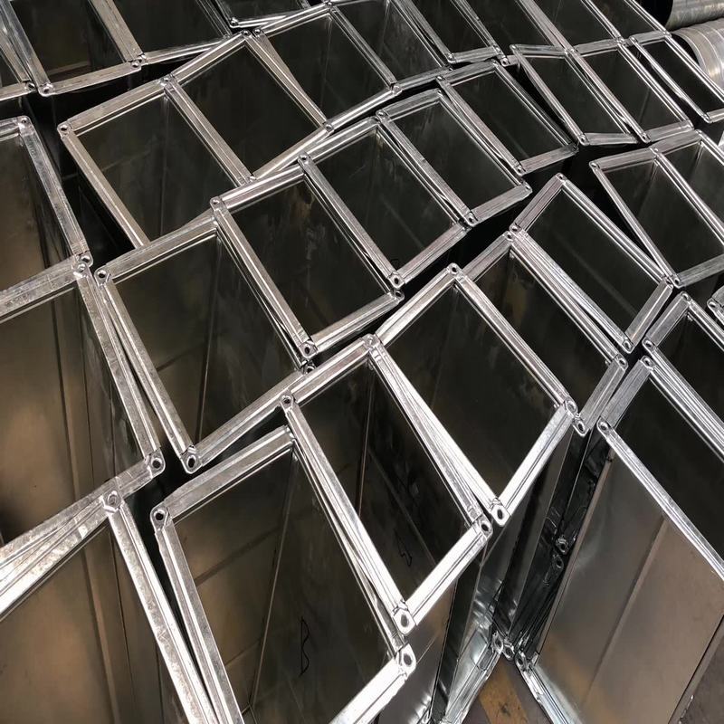 现货批发镀锌铁皮法兰风管 通风管道铁皮风管 加工白铁皮通风管