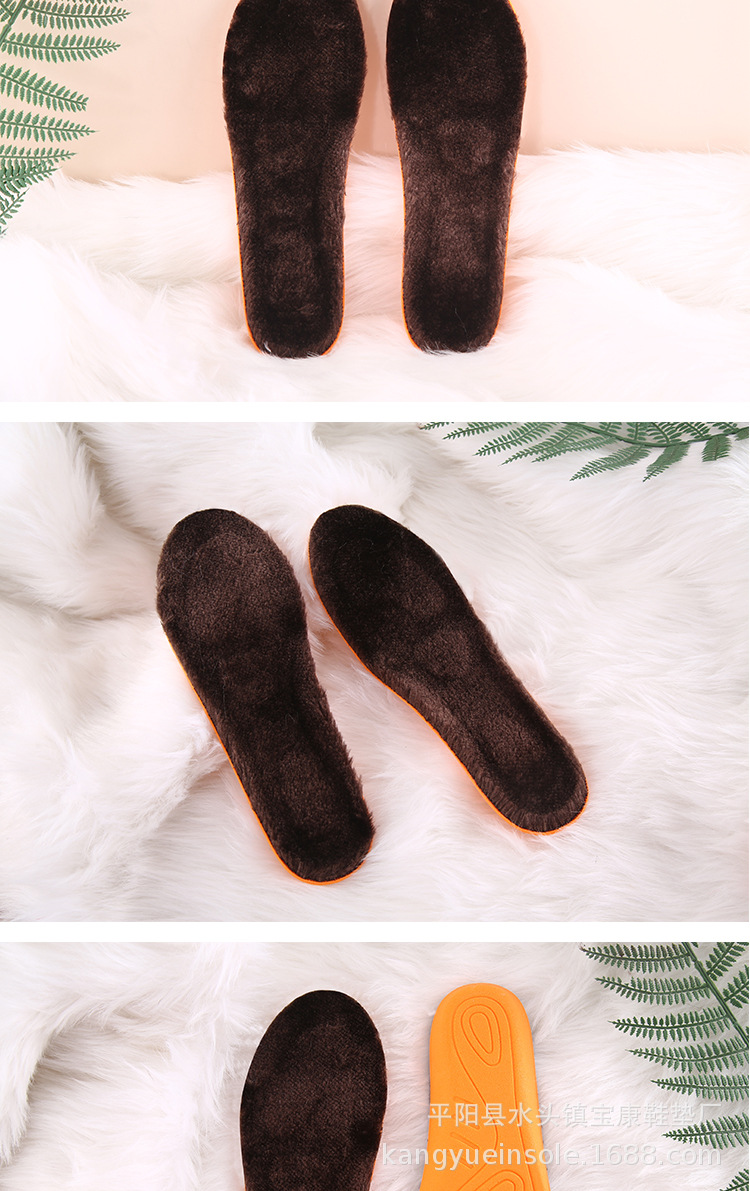 厂家现货批发羊毛鞋垫冬季皮毛一体仿羊毛绒加厚保暖雪地靴鞋垫