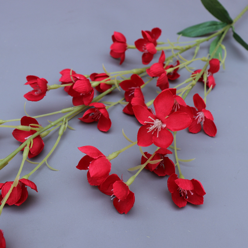 仿真2叉铃兰花 铃铛花洋兰花吊钟花婚庆插花装饰假花落地花摆件