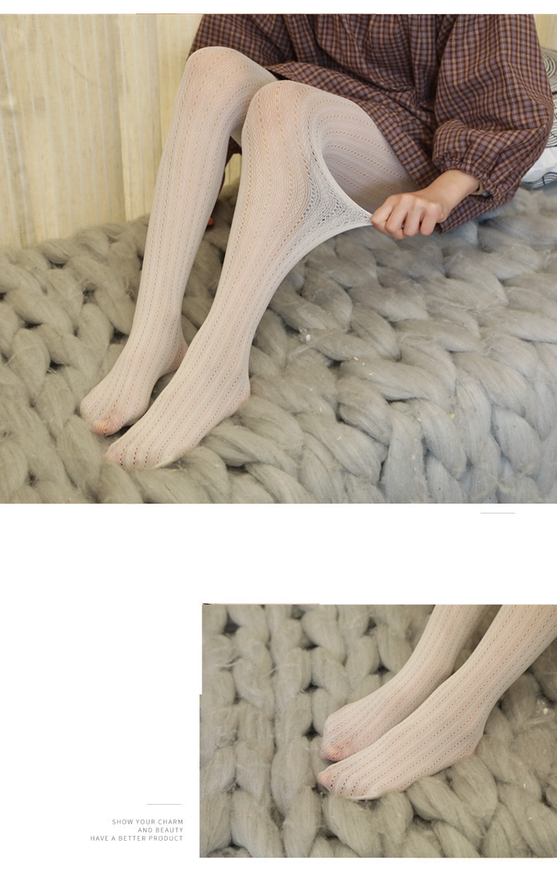 3-12岁春夏薄款儿童丝袜 镂空女童网眼连裤袜 时尚潮范宝宝打底裤