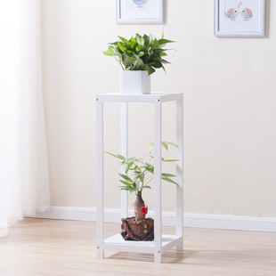 白色花架高独立单个实木质地面简约组装客厅卧室绿萝吊兰包邮