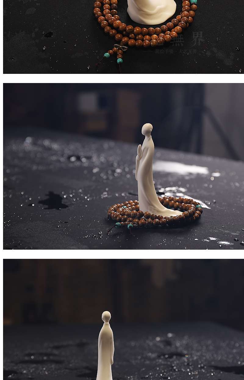 泥无界创意陶瓷无相佛人物摆件居室客厅茶道禅意装饰摆设品工艺品