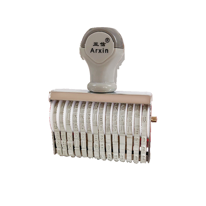 厂家直销亚信数字组合日期章字母符号滚轮章多功能号码转轮印章