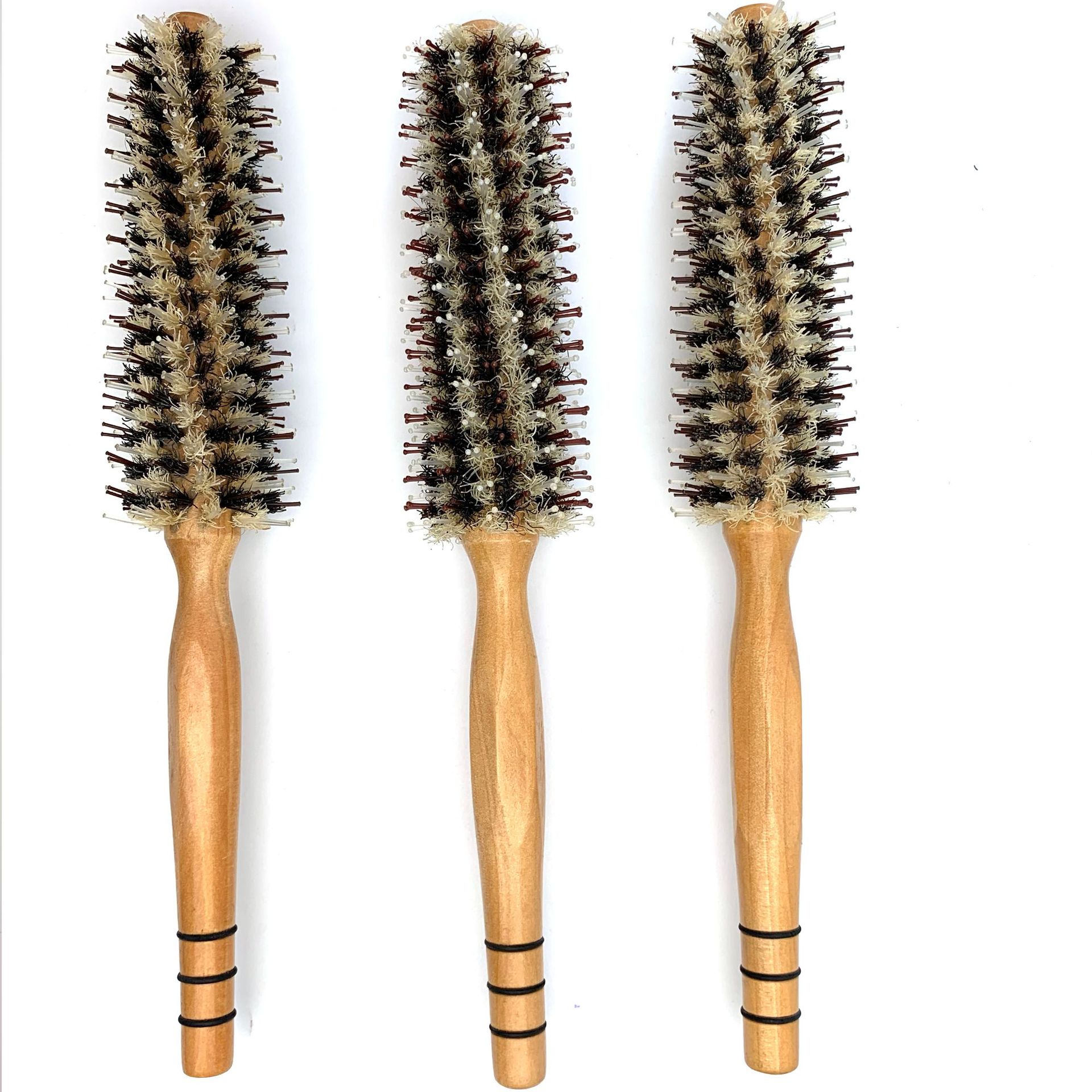 厂家直销猪鬃毛滚梳 卷发梳 造型圆滚梳 美发专业发廊造型 毛滚梳