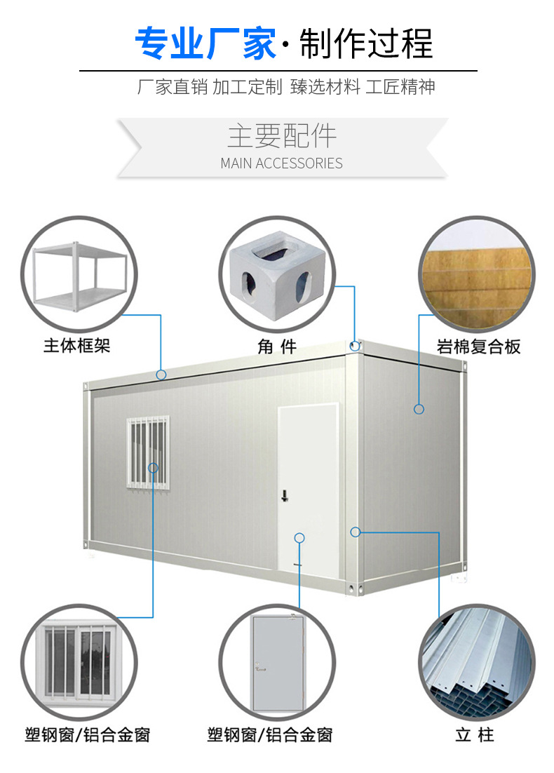 粤粤顺 集装箱改装打包箱 住人集装箱式活动板房 工地门禁通道箱