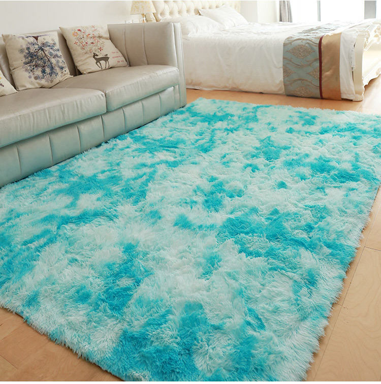 Processing Custom Tie-Dyed Gradient Carpet Home Living Room Sofa Table Carpet Bedroom Tatami Broadloom Carpet Floor Mat