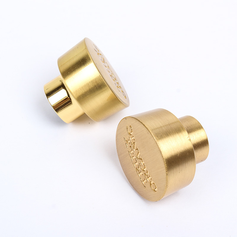 金属盖定制高档化妆瓶旋盖电镀金色香水铝合金盖子各种化妆品包材