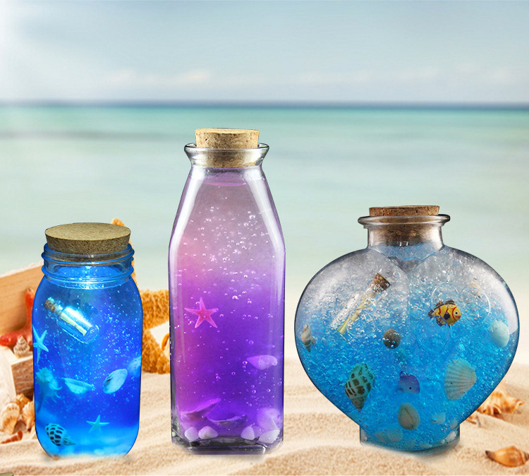 许愿瓶材料_幸运星星玻璃瓶木塞漂流瓶创意彩虹海洋材料 - 阿里巴巴