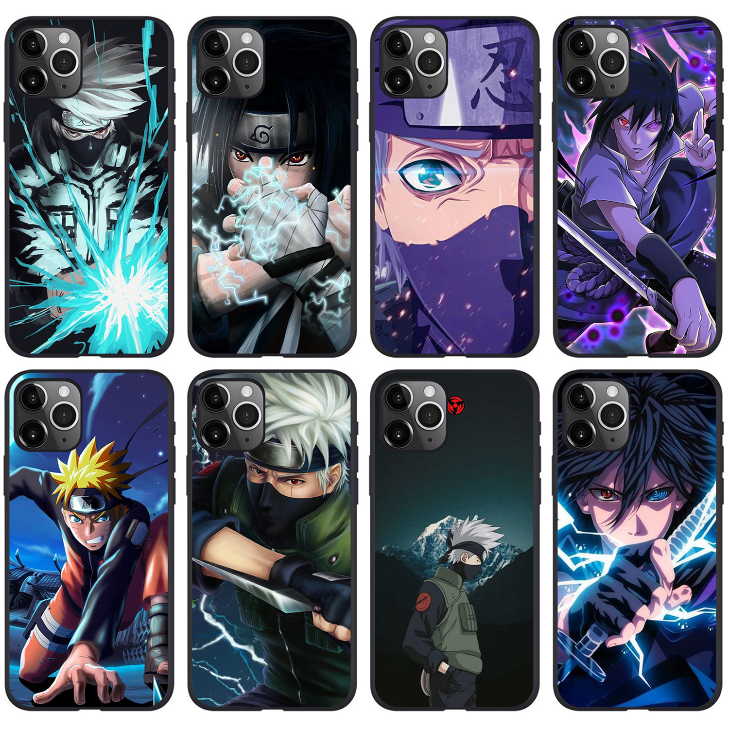 适用iphone15火影忍者手机壳 动漫鸣人卡卡西手机壳phone case