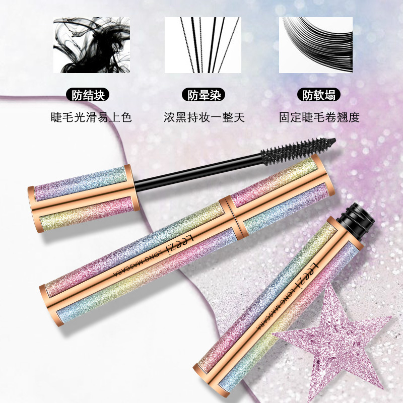 Douyin Online Influencer Liz Starry Sky Mascara 4D Long Thick Curling Waterproof Sweat-Proof Not Smudge Cosmetics Beauty Make-up