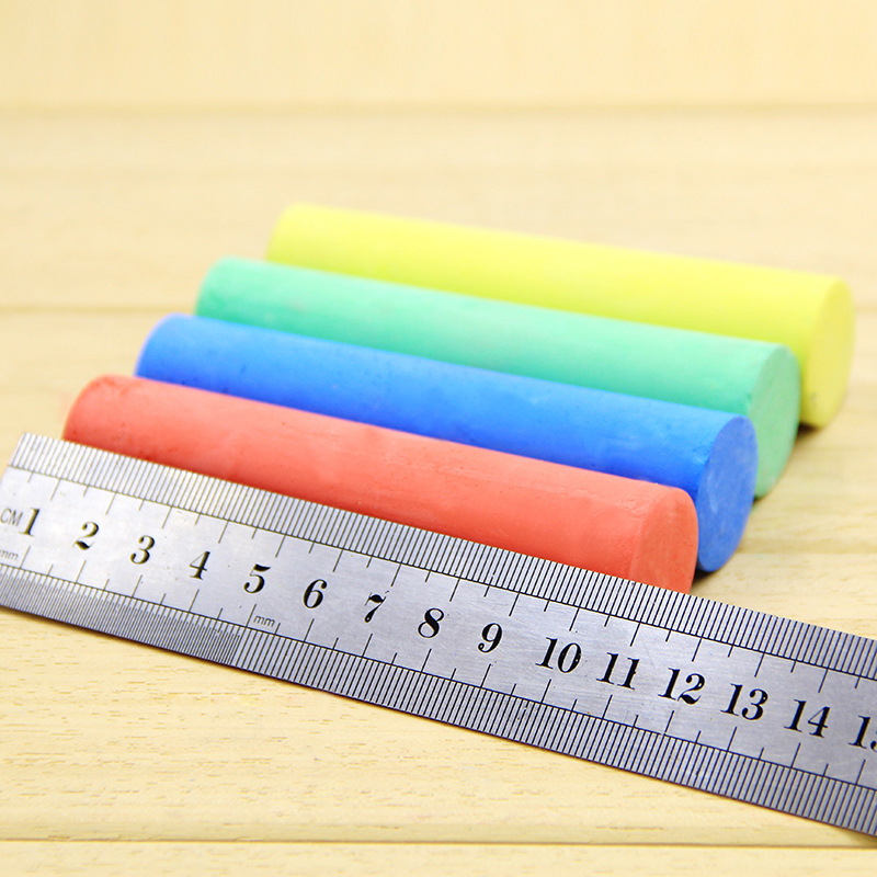 蒙育木材标记胖粉笔记号粗彩色白色大号工业专用粉笔500支一箱