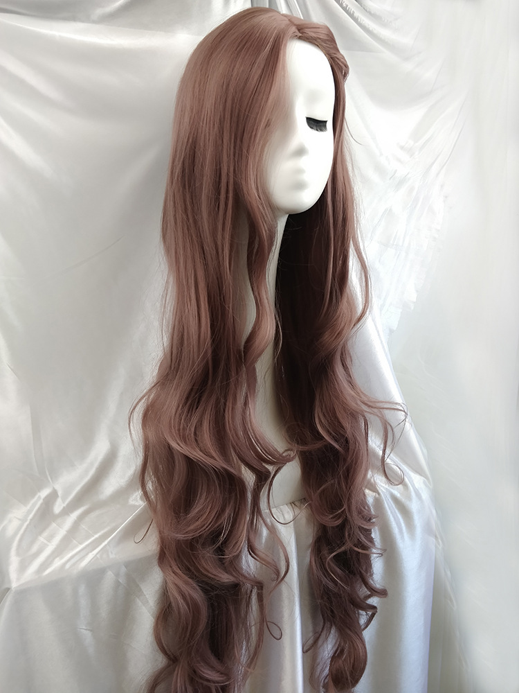 1m米长假发女100cm超长假发中分彩色逼真卷发c