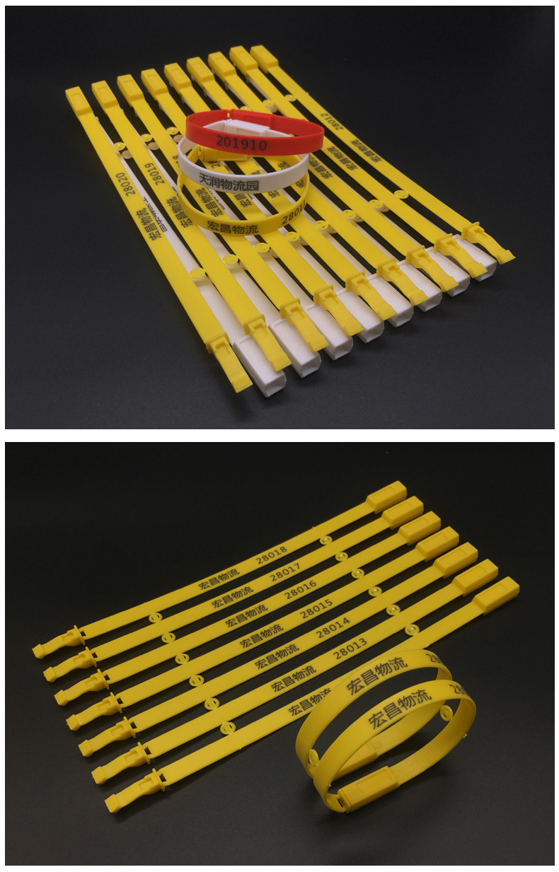 三洲一次性塑料封条施封锁集装箱封签标牌扎带货柜封物流铅封吊牌