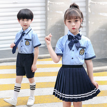 幼儿园园服套装男女童装夏季英伦学院风短袖韩版中小学生校服班服