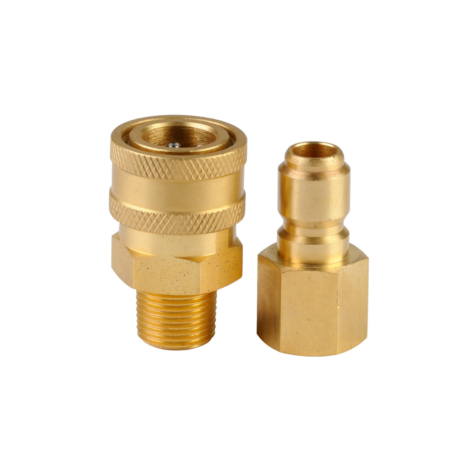 st黄铜两端开通式液压快速接头无阀芯快速接头