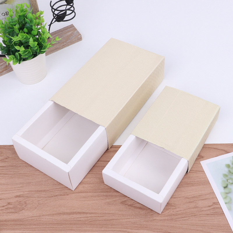 厂家供应彩色印刷抽拉抽屉盒 清新白卡花茶包装纸盒定制logo图案