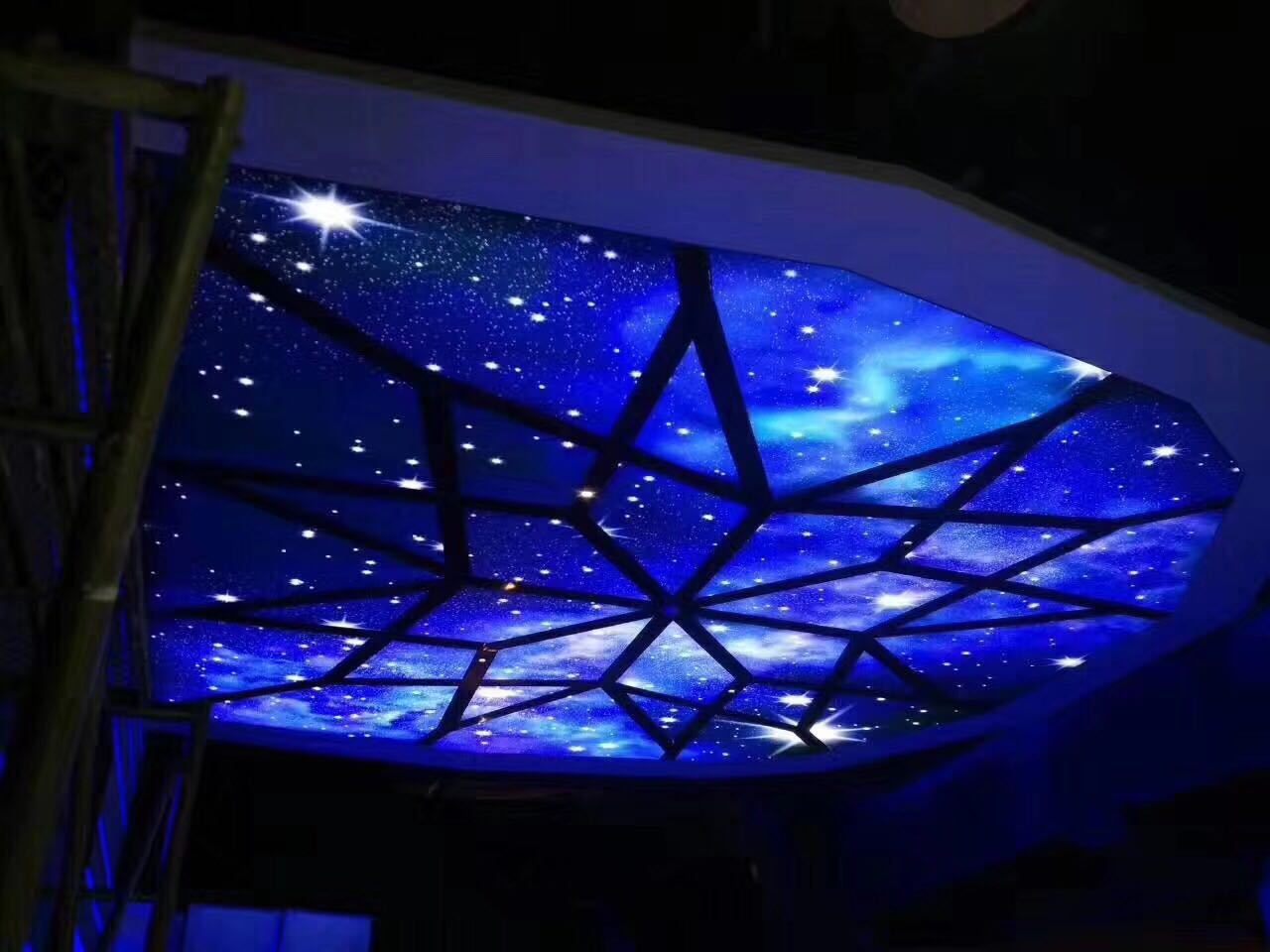 厂家定制uv软膜天花吊顶透光膜高清喷画材料宇宙星空素材防火膜