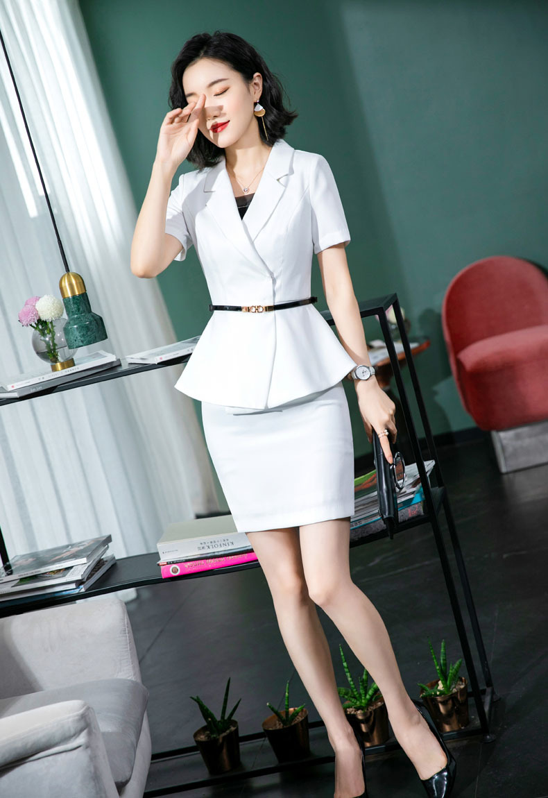 2019女夏新款西装短袖套裙气质ol白领酒店经理高端商务工作职业服