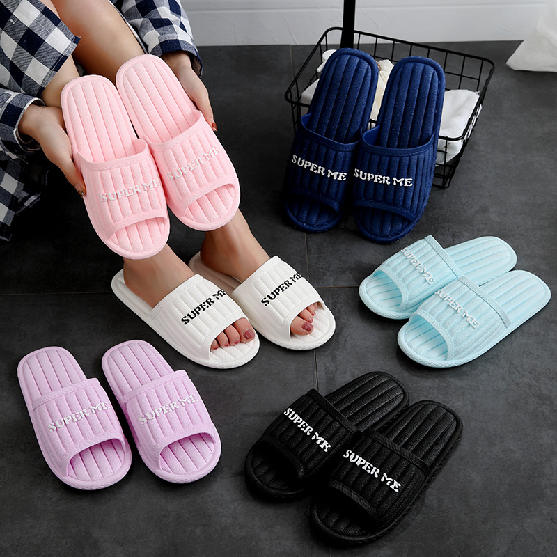 Summer New Slippers Women's Flip-Flops Indoor Non-Slip Soft Bottom Bathroom Bathroom Slippers PVC Factory Direct Sales