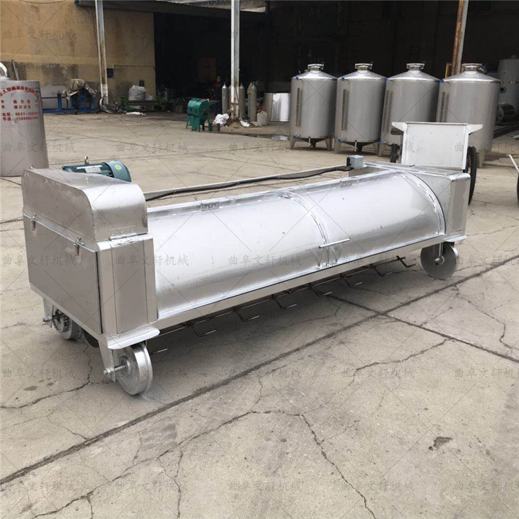 文轩酒糟拌料机 不锈钢白酒蒸馏酿酒设备图片 自走打茬机