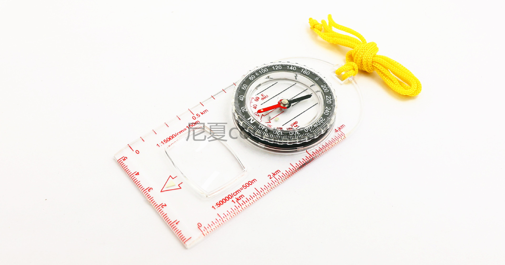 跨境货源 户外指南针地图尺dc47-2野营旅游用品绘图尺指北针现货